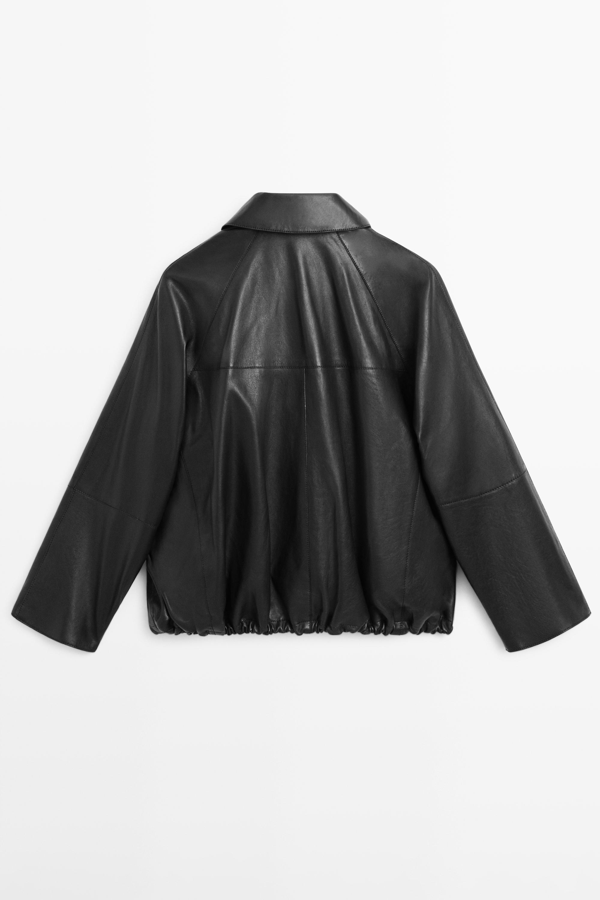 Oversize nappa leather jacket